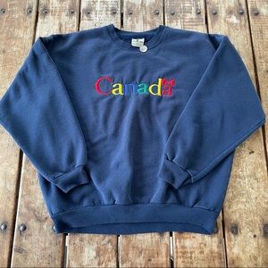 Vintage Canada Spellout Sweatshirt/ M
